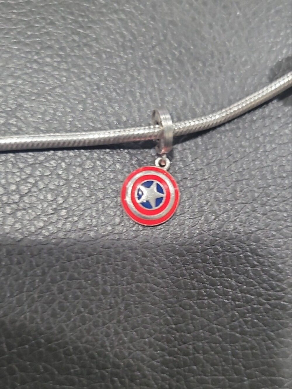 Pandora Captain America Red and Blue Star Shield Charm - Picture 3 of 3